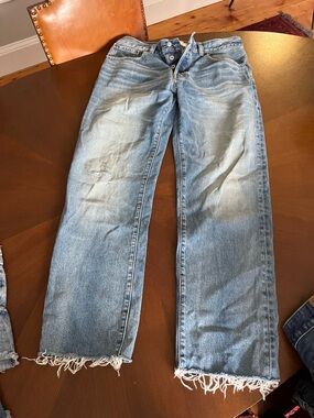 Madewell Light Wash Straight Leg Jeans